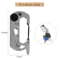 10 in 1 EDC Keychain Multitool With Silver Cover