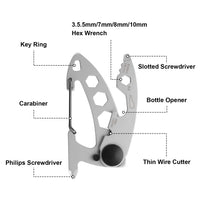 7 in 1 EDC Multitool Key with Sliver  Cover