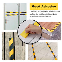 4 Rolls Hazard Warning Safety Stripe Tape 2”x36 Yards Yellow Black Caution Tape Roll Waterproof Anti Slip Non-Abrasive Self-Adhesive Floor Marking Tape