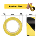 4 Rolls Hazard Warning Safety Stripe Tape 2”x36 Yards Yellow Black Caution Tape Roll Waterproof Anti Slip Non-Abrasive Self-Adhesive Floor Marking Tape