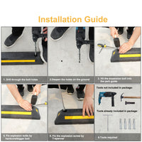 2 Pcs Parking Assistant Stoppers for Garage with 4 Pcs M8 X 10 Expasion bolt and 1 T-Spanner for free